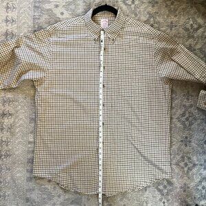 Brooks Brothers Regular Fit Button-down Shirt Men's Large Plaid